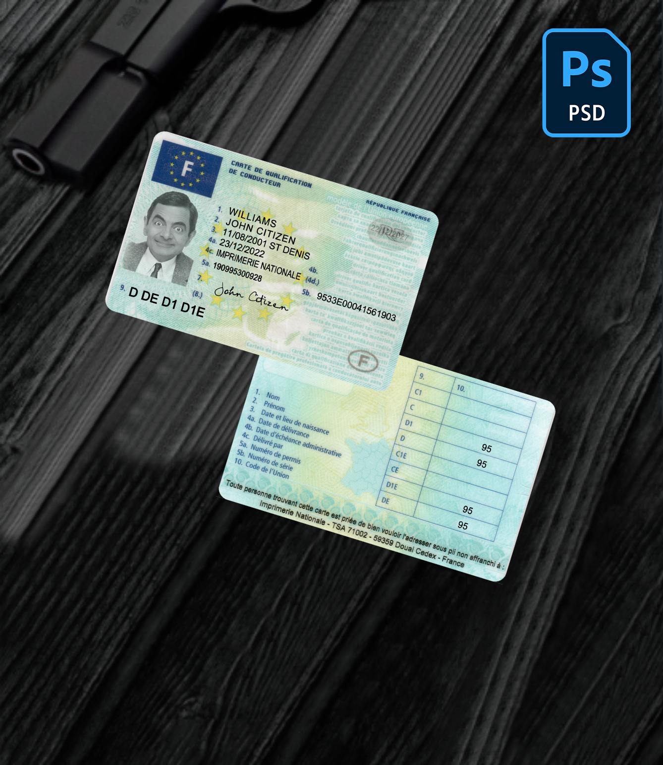 France driving license 2022-present PSD